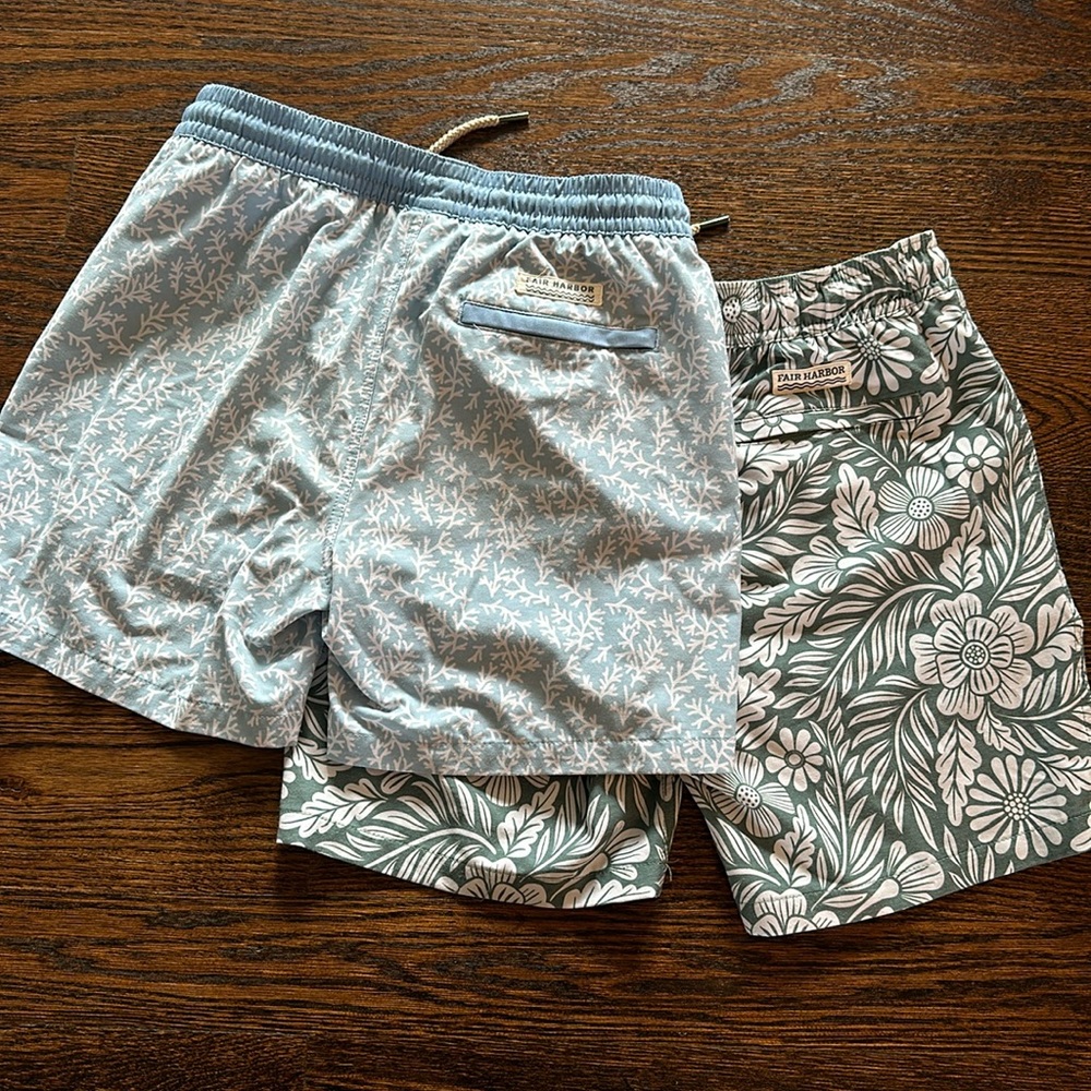 2 pairs Fair Harbor boys XL boys swim trunks